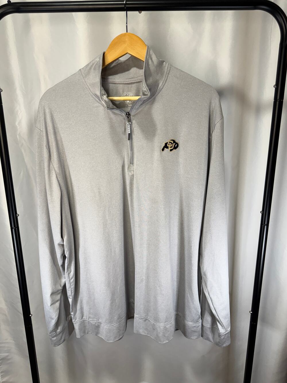 Colorado Buffaloes CU Rivalry Threads 91 Quarter Zip Pullover Men XL Gray NCAA